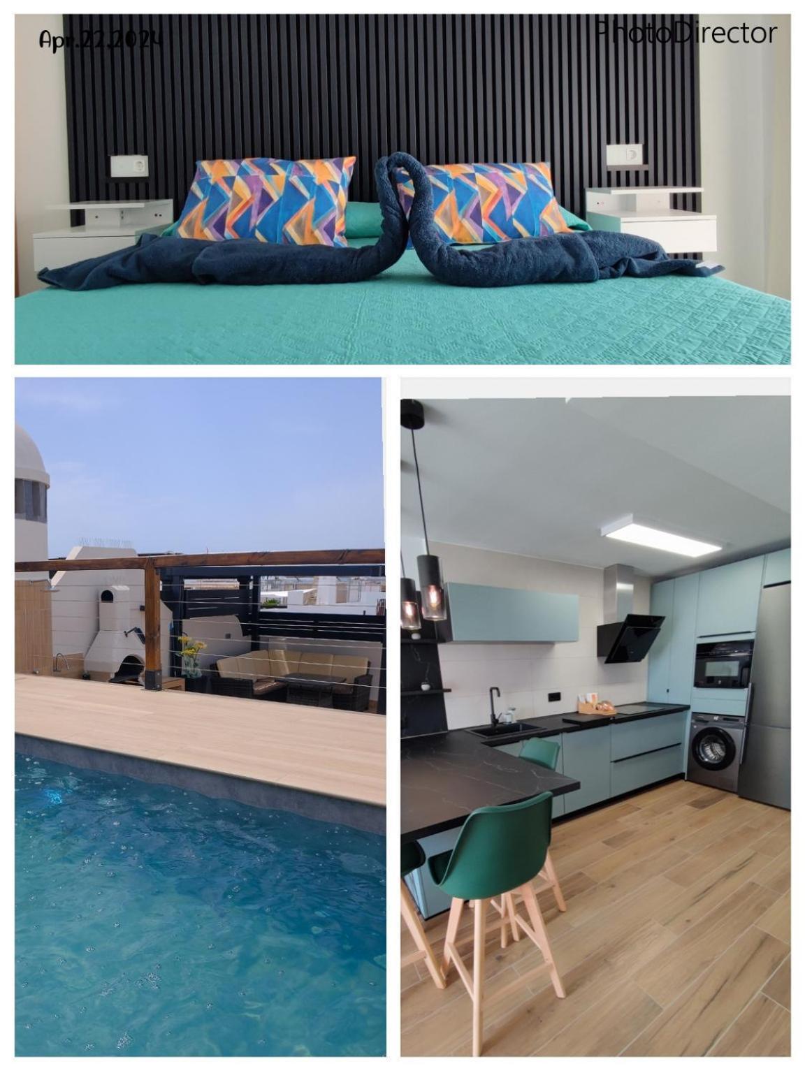 Ferienwohnung El Atico De Teresa Con Piscina Privada Climatizada A 250M Playa Vera Exterior foto